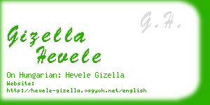 gizella hevele business card